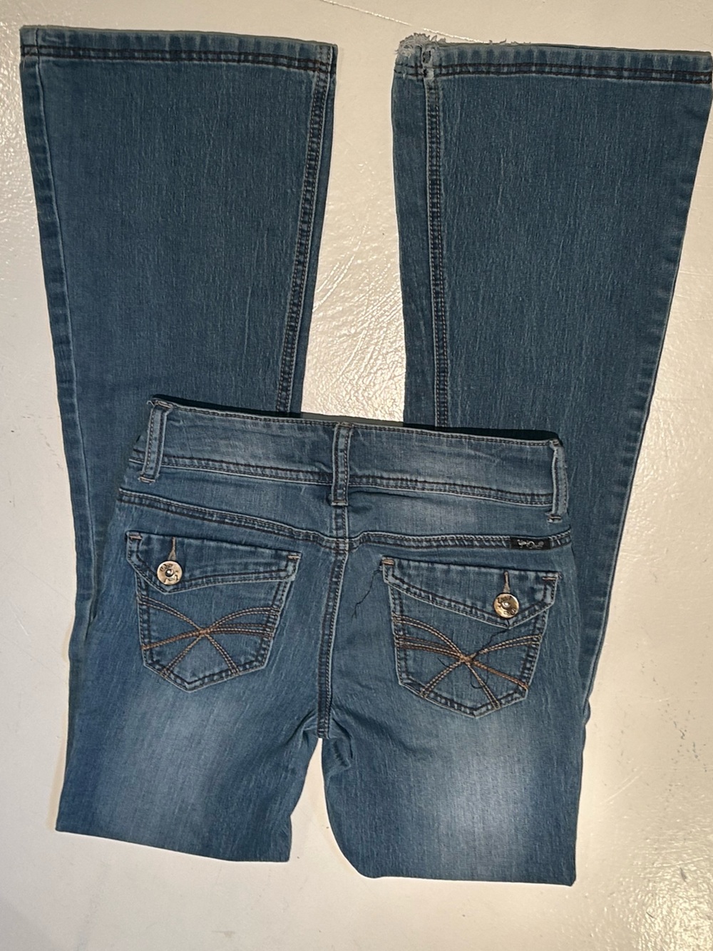 Classic Women's flared Mid Wash Blue Denim Jeans